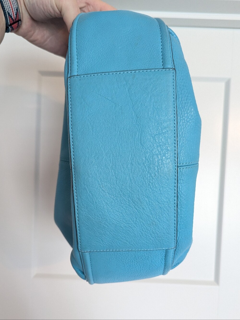 Coach Avery Pebble Leather Hobo Shoulder Bag - Turquoise Blue - Picture 5 of 10